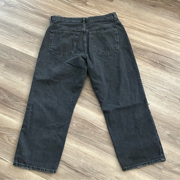 H&M Washed Out Black High Waist Ankle Jeans Women Size 12 - Picture 3 of 7